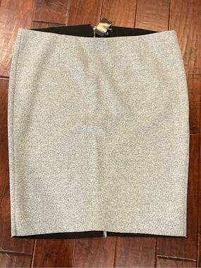 Torrid Midi Studio Double Knit Pencil Skirt in heather grey.